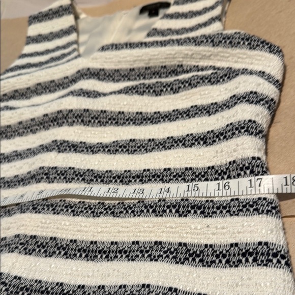 J. Crew Striped Blue and White Sleeveless Cotton blend Dress 8 - Picture 8 of 12